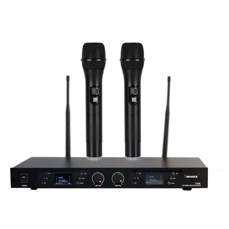 2 channels UHF wireless microphone YU25